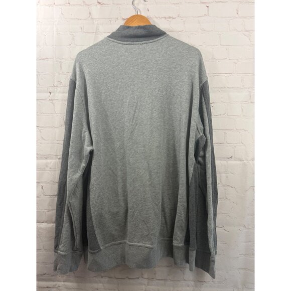 Lands End Zip Up Sweatshirt Mens Size XXL Gray Color Block Jacket - Picture 2 of 8